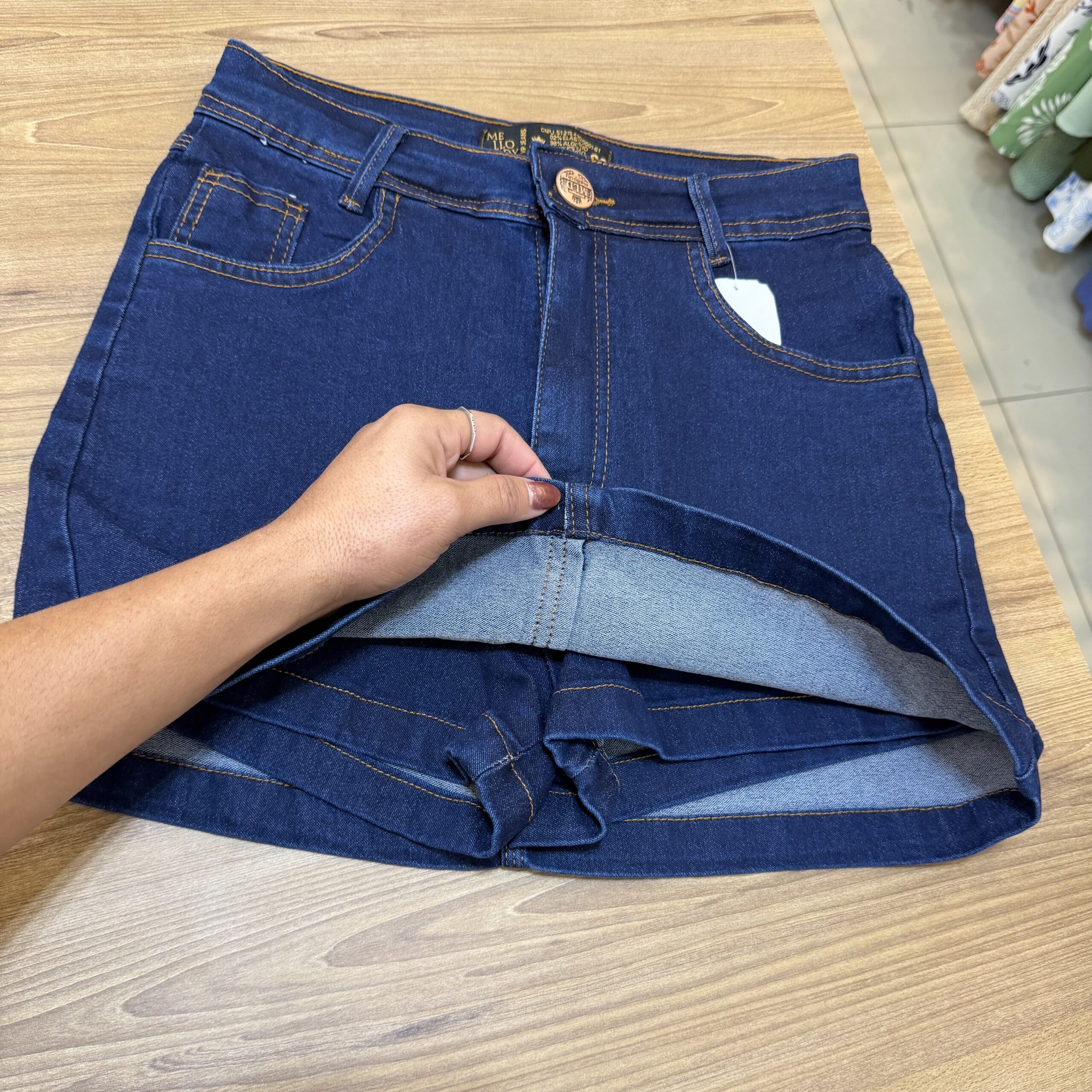 Short saia jeans - Imagem 2