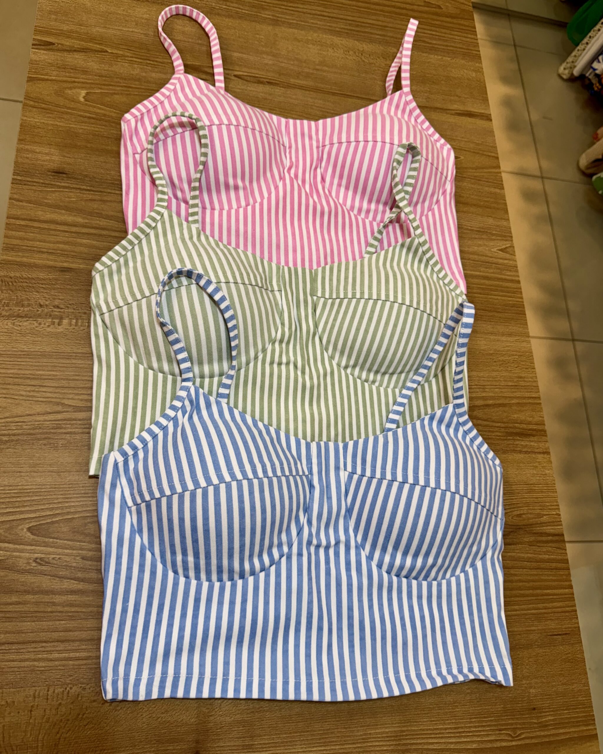 Cropped alça listra