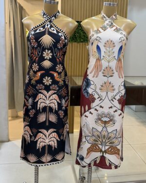 Vestido midi cruzado