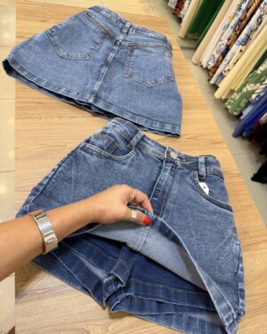 Short saia elastano